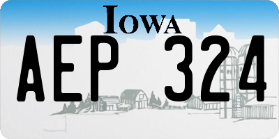 IA license plate AEP324