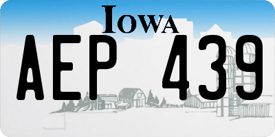 IA license plate AEP439