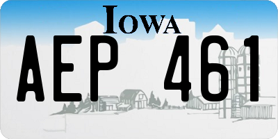 IA license plate AEP461