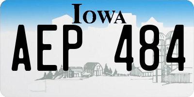 IA license plate AEP484