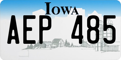 IA license plate AEP485