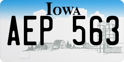 IA license plate AEP563
