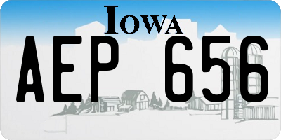 IA license plate AEP656