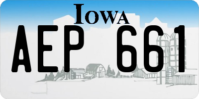 IA license plate AEP661