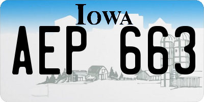 IA license plate AEP663