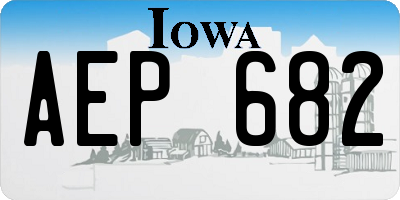 IA license plate AEP682
