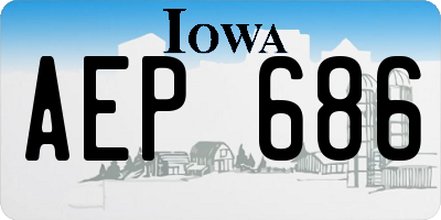 IA license plate AEP686