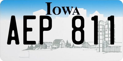 IA license plate AEP811