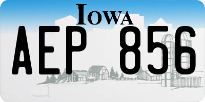 IA license plate AEP856