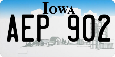 IA license plate AEP902