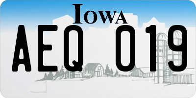 IA license plate AEQ019