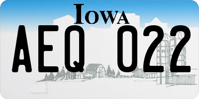 IA license plate AEQ022