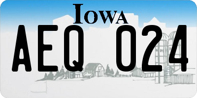 IA license plate AEQ024