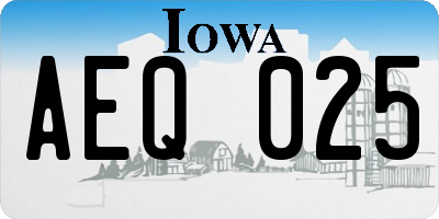 IA license plate AEQ025