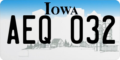 IA license plate AEQ032
