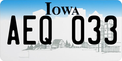IA license plate AEQ033