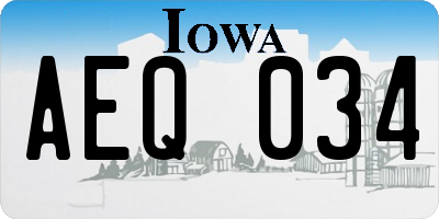 IA license plate AEQ034