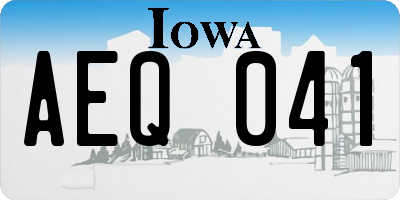 IA license plate AEQ041