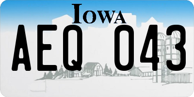 IA license plate AEQ043