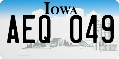 IA license plate AEQ049