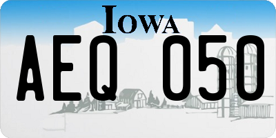 IA license plate AEQ050