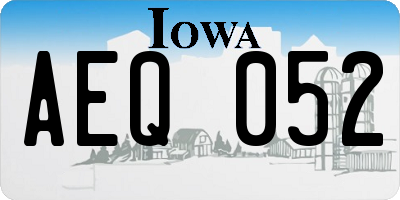 IA license plate AEQ052