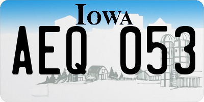 IA license plate AEQ053