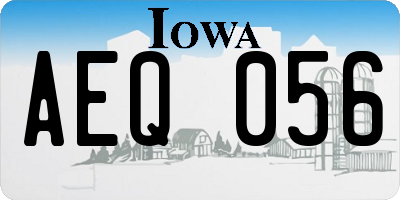 IA license plate AEQ056