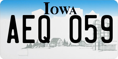 IA license plate AEQ059
