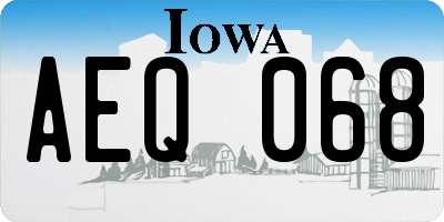 IA license plate AEQ068