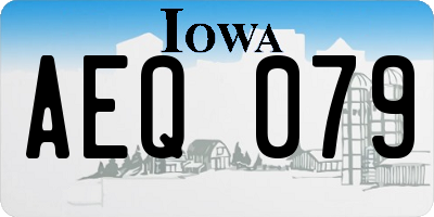 IA license plate AEQ079