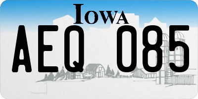 IA license plate AEQ085