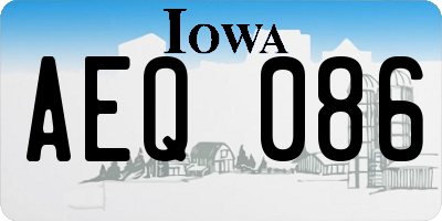 IA license plate AEQ086