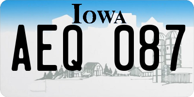 IA license plate AEQ087