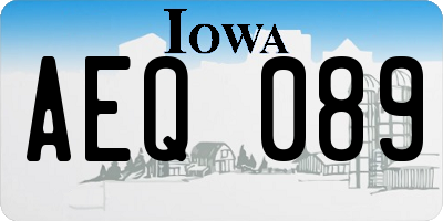 IA license plate AEQ089