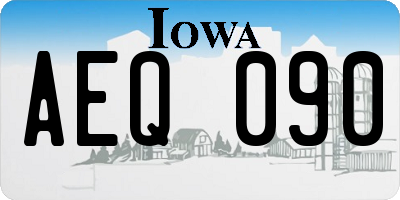 IA license plate AEQ090