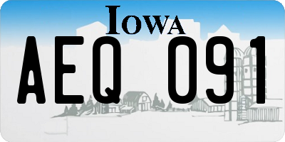 IA license plate AEQ091