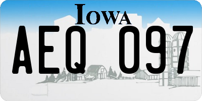 IA license plate AEQ097