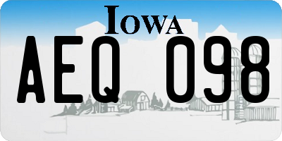 IA license plate AEQ098