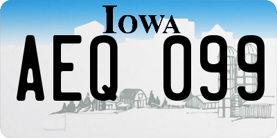 IA license plate AEQ099