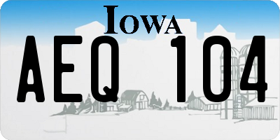 IA license plate AEQ104