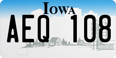 IA license plate AEQ108