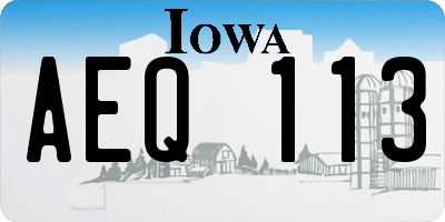 IA license plate AEQ113