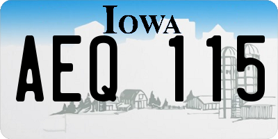 IA license plate AEQ115