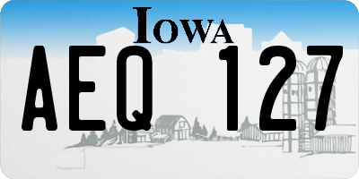 IA license plate AEQ127