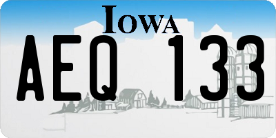 IA license plate AEQ133