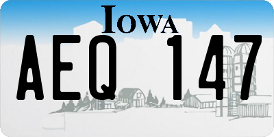 IA license plate AEQ147