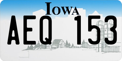 IA license plate AEQ153
