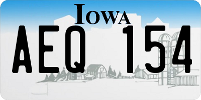 IA license plate AEQ154