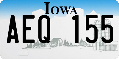 IA license plate AEQ155